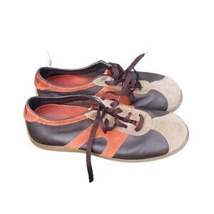 Men Camper Pelotas Sneakers Oxfords Size 39/6 Brown Leather Low Top Shoes